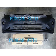 PERODUA ALZA 2018 FRONT BUMPER SET ( GRILLE W/LOGO+GRILLE MOULDING RH+LH +FOG LAMP RH+ LH + FRT BUMP