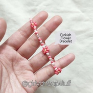 Pinkish Flower Bead Bracelet GCS Jewellery