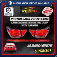 [Installation Provided] Saga VVT 2016 - 2025 Lamborghini Tail Lamp with Centre Garnish [ Albino Whit