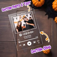 1pc Custom Music Plaque, Personalized Halloween Theme Acrylic Plaque, Custom Couple Song Gift, Custo