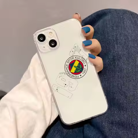 1pc T-Turkey Fenerbahce-E Logo Luxury Transparent Phone Case For IPhone 17 16 15 Pro Max 14 13 12 11
