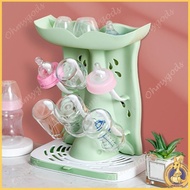 OMG* Space Saving Baby Bottle Rack with Tray ABS Baby Bottle Storage Rack 6 Pegs