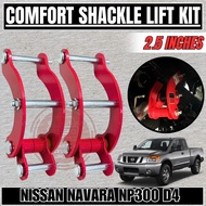 CPAO NISSAN NAVARA NP300 D40 COMFORT SHACKLE 2.5INCH LIFT KIT SET RED (11736)