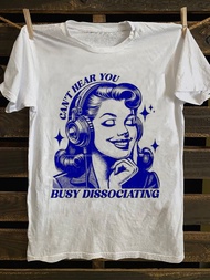 Men's Punk Rock Pattern T-Shirt - Fun "I Can't Hear You Busy Separating" Portrait Design Soft 100% C