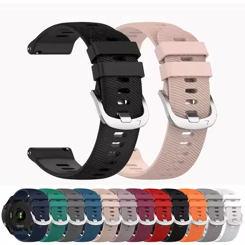 20mm Silicone Replace Straps for Garmin Forerunner 245 245M 645 645M band for Forerunner 165 168 55 