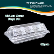 OP-L027 / OPS153 / GO-153  Plastic Clear Container Mount Shape Box / Bekas Makanan (50pcs±)