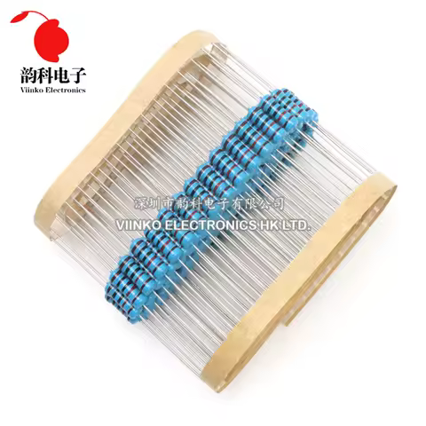 20pcs 1W Metal film resistor 1% 0.1R-2.2M 10R 22R 47R 100R 330R 1K 4.7K 10K 22K 47K 100K 330K 470K 1