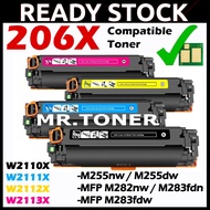 W2110A Black Compatible for HP 206A HP206X W2110X Color Laserjet Pro MFP M282nw M283fdw Pro M255dw M