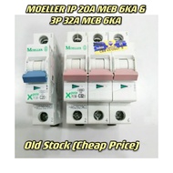 Moeller 1pole 20A MCB & 3pole 32A MCB 6KA