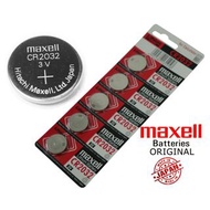 Maxell Micro Lithium Cell CR2032 (pack of 5 Batteries) - Free postage via ordinary mail
