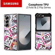 HP Casing Samsung Z Fold and Z Flip 7 6 5 4 3 KEROPPI RK482 Hybrid Case Rubber Aluminum Plate