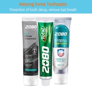 Aekyung  2080 Signature Total Green / P.Gingivalis Herabal Mint / Pure Black Charcoal Mint Toothpaste    koream toothpaste / oral care