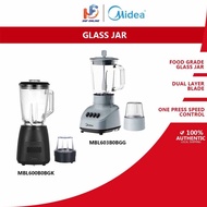 Midea Pengisar Glass Jar Blender (600W) MBL600B0BGK (1.5L) MBL603B0BGG (1.0L)