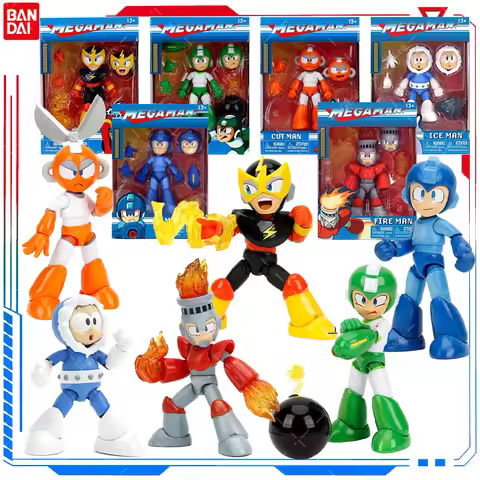 Genuine MegaMan Figurine Toys Action Figures Rockman Flame Man Frozen Man Scissor Man Bomb Man 1/12 