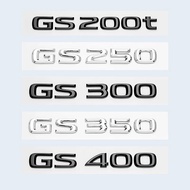 3D Chrome Glossy Black ABS Letters GS200t GS250 GS300 GS400 GS460 GS450h HYBRID Emblem For Lexus Car