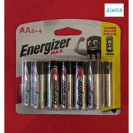Energizer MAX Alkaline Battery AA/AAA 1.5V 12's