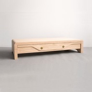 【台灣製造】小清新螢幕架- 直面抽屜款 - 白橡木∣尺寸可訂製