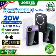 UGREEN CCC 3C Certified 20000mAh Magnetic Wireless Powerbank 22.5W Fast Charge PD 15W Wireless Slim 