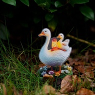 2d Flat Acrylic Cute Little Duck Garden Outdoor Yard Decoration Stake Flower Pot Lawn Ground H7f8
