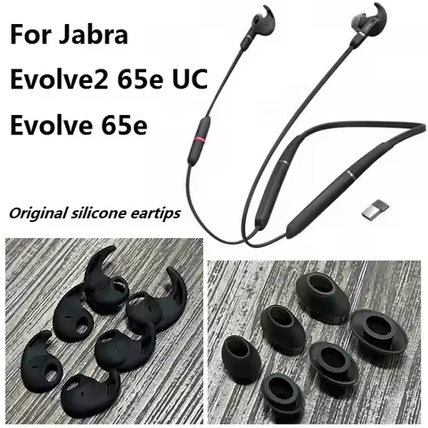 100% Original Ear tips Ear buds For Jabra Evolve 65e / Evolve2 65e UC In-ear Wireless Earphones Repl