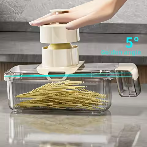 5 Interchangeable Blades Multi Functional Slicer Detachable Manual Operation Potato Shred Hand Prote
