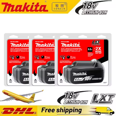 Makita 18V battery Makita original charger 5.0Ah 6.0Ah battery, Makita BL1830B L1840B L1850B L1860B,