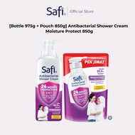 Safi Antibacterial Shower Cream Moisture Protect (975g) + Refill Pack Pouch (850g)