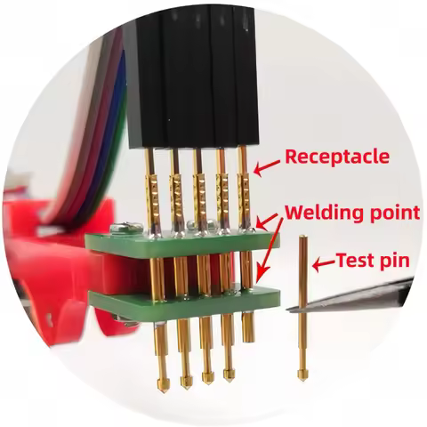 20/100PCS PA50-E2 Spring Test Probe PA50-E Test Pin Test Tool 16.55mm Dia 0.68mm Gold Needle Tip Dia
