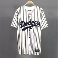Baseball Jersey Baseball Shirt Dodgers White Striped Baseball Shirt