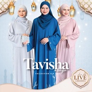 [9.9 SALE] Abaya Tavisha Premium Zoom Rhinestones Jahit & Free Shawl