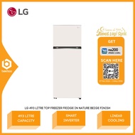 LG 493L Top Freezer Fridge in Nature Beige Finish Multi Air Flow GNB452PBFK LinearCooling 461L GN-B4