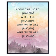 Scripture Bible Journaling Wall Art - Blessed Sign - Bible Verse Wall Art, Religious Wall Decor - Ch