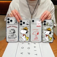 Phone Casing For OPPO A60 A5 A3 Pro A3S A5S A12 A12E F11 F9 F5 F7 Casing  Snoopy Transparent Camera 