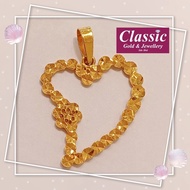 Emas 375 loket love/375gold pendant love/375金love牌