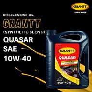UMW GRANTT QUASAR SYN 10W-40 API CI-4 7L Diesel Engine Oil (Synthetic Blend) Minyak Hitam (Premium P