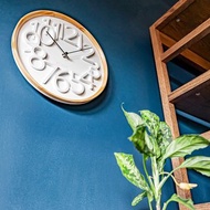 AMP-復古典雅數字木紋掛鐘 聖誕禮物 交換禮物