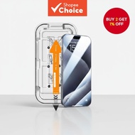 Anti-Dust HD/Blue Light Tempered Glass Screen Protector for iPhone 16 15 14 13 12 11 Pro Max XS XR