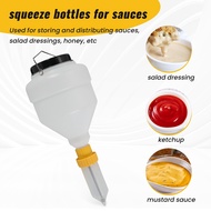 [lefueletronic]3.5L Sauce Bottle Sauce Squeeze Bottle Hanging Sauce Dispenser Squeeze Bottle Hanging
