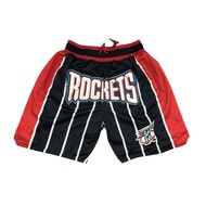 Seluar pendek bola keranjang retro dengan sulaman penuh, jaring Lakers, Kobe, Magic, Heat, seluar pe