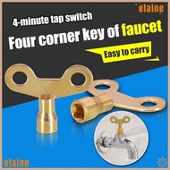 ELAINE 4PCS Radiator Plumbing Bleed Square Spool Outdoor Brass Bleeding Key