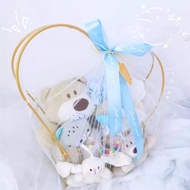 Newborn to Toddler Girl's Boy's Basket Hamper Toys Set baby shower full month gift Children Birthday Christmas Presents