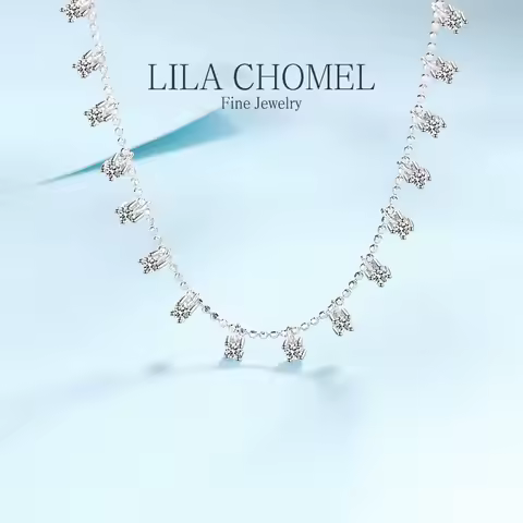 Platinum PT950 quality 3/9CT Moissanite Necklace for Women Sparkling Pendant Wedding Jewelry Round C