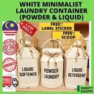 SWEETY White Minimalist Detergent Container Liquid Detergent Powder Detergent Laundry Home Deco(Beka