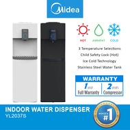 MIDEA WATER DISPENSER FLOOR STANDING - BLACK / WHITE - YL2037S (1 + 2 YEARS WARRANTY)