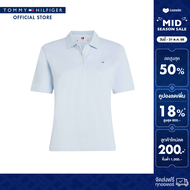 Tommy Hilfiger เสื้อโปโล ผู้หญิง รุ่น WW0WW43224 C1O - สีน้ำเงิน ทรง Regular Fit