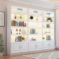 HY-D Cosmetics Display Cabinet Showcase Shelf with Light Lock Nail Glass Beauty Salon Product Display Cabinet DBFW