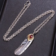 Goro Takahashi style chain necklace, feather necklace, unisex sweater chain