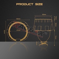 Mini 2.5 Inch Bi-Xenon Projector Right Drive Lens H1 H4 H7 Tube