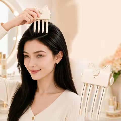 Wireless Root Lifter Clamp Cordless Heated Hair Volumizer 2-Heat Settings Root Lifting Clip Portable