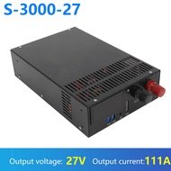 3000W 0-27V111A DC Switching Power Supply, Industrial Transformer PSU AC to DC 0-27V Adapter Convert